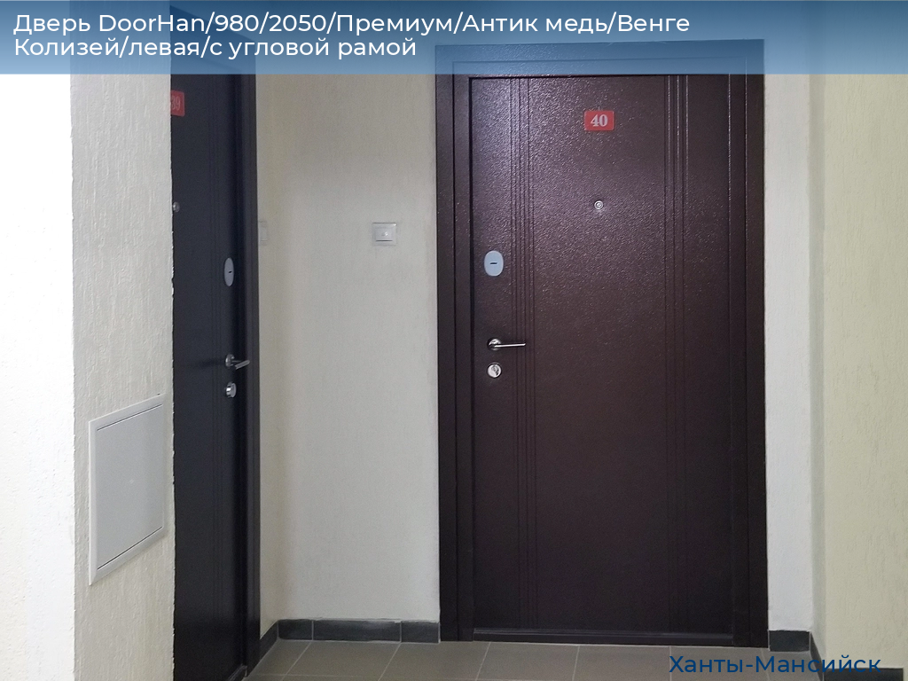 Дверь DoorHan/980/2050/Премиум/Антик медь/Венге Колизей/левая/с угловой рамой, khanty-mansiysk.doorhan.ru