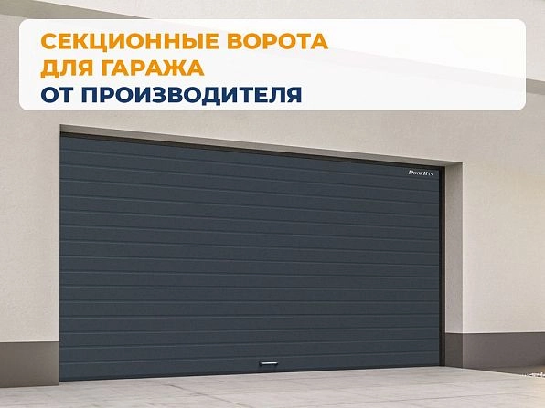 Cекционные ворота 2800х2200 мм антрацитовые DoorHan RSD02, khanty-mansiysk.doorhan.ru